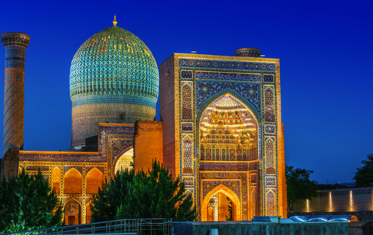 Guri Amir, ein Mausoleum des asiatischen Eroberers Timur in Samarkand, Usbekistan