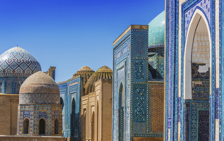 Shah-i-Zinda, a necropolis in Samarkand, Uzbekistan