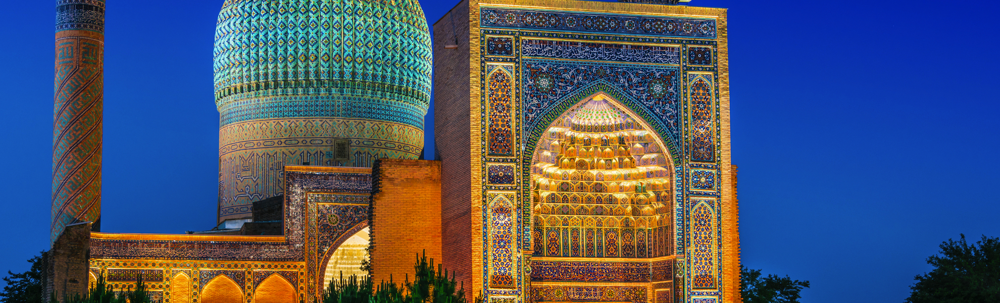 Guri Amir, ein Mausoleum des asiatischen Eroberers Timur in Samarkand, Usbekistan