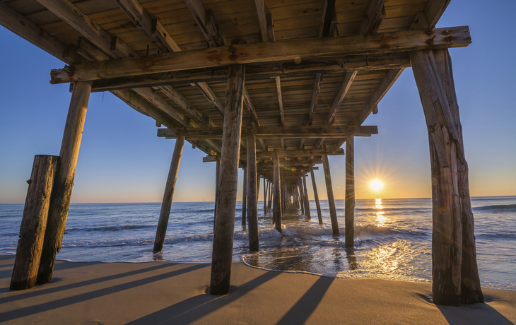 Sunrise from underneath Nags Head Pier 