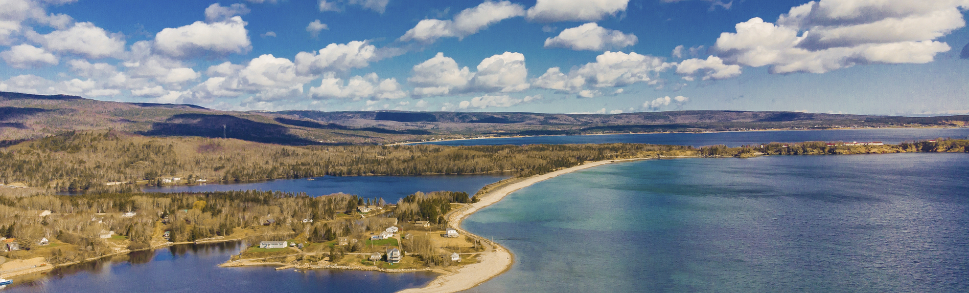 Ingonish Beach separated between the Sea and the City, Cape Breton Island