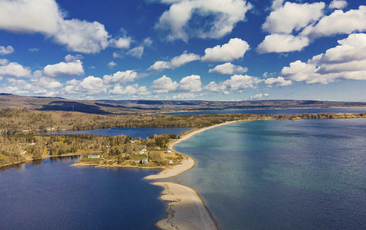 Ingonish Beach separated between the Sea and the City, Cape Breton Island