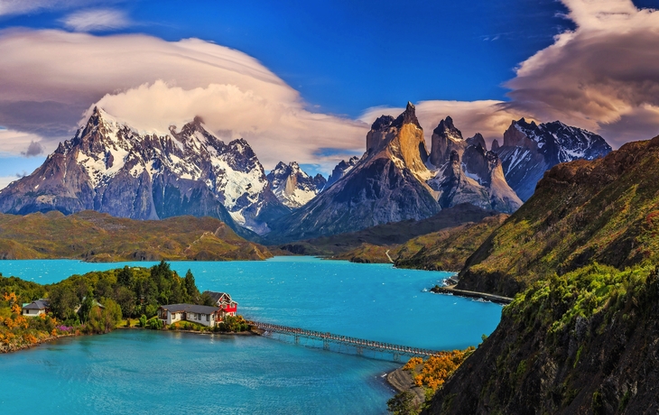 Cuernos del Paine Gebirge in Patagonien