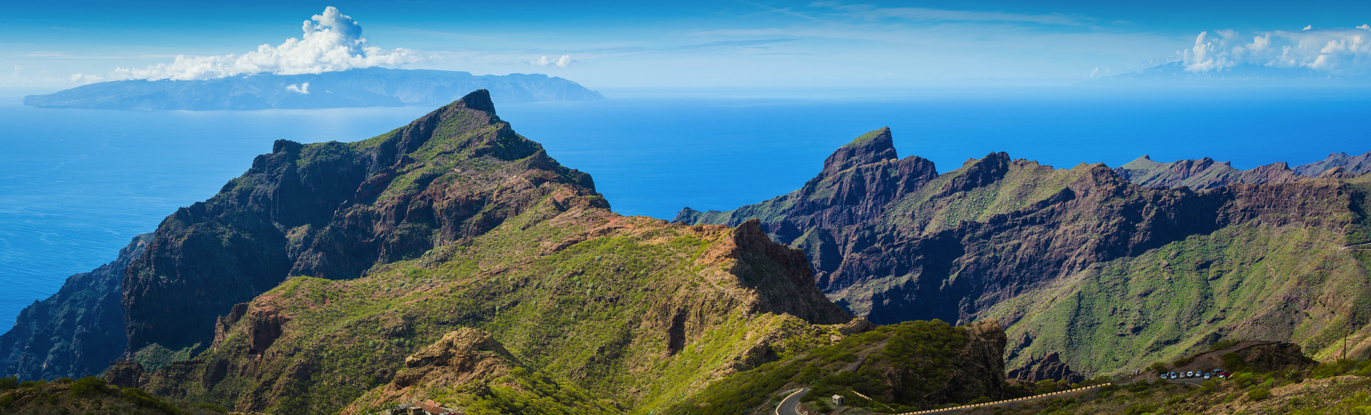 Aussicht über die Kanarischen Inseln von Teneriffa aus